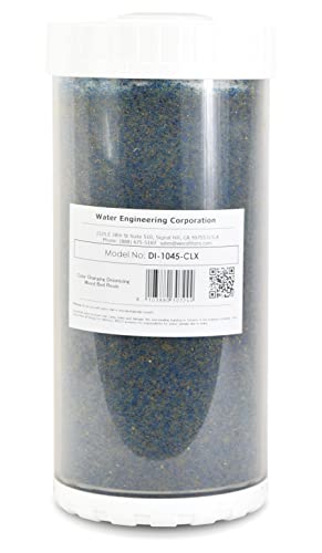 WECO DI-1045-CLX Color Changing Deionizing Mixed Resin - Replacement Refill Cartridge - TDS Filtration for Aquariums - 4-1/2" x 10" - style: DI-1045-CLX