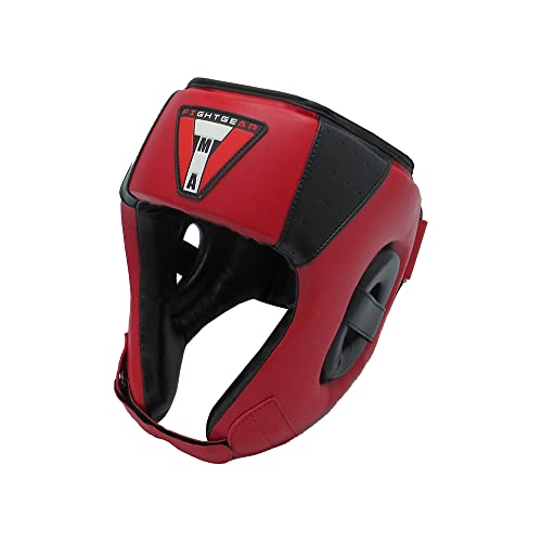 TMA Adult Headgear for Boxing, MMA Training and Kickboxing, Helmet for Sparring, Muay Thai and Taekwondo - color: Red