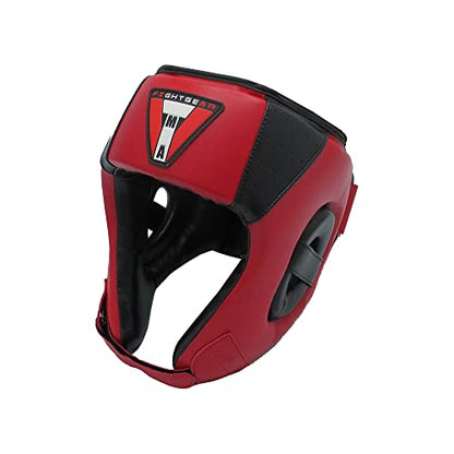 TMA Adult Headgear for Boxing, MMA Training and Kickboxing, Helmet for Sparring, Muay Thai and Taekwondo - color: Red