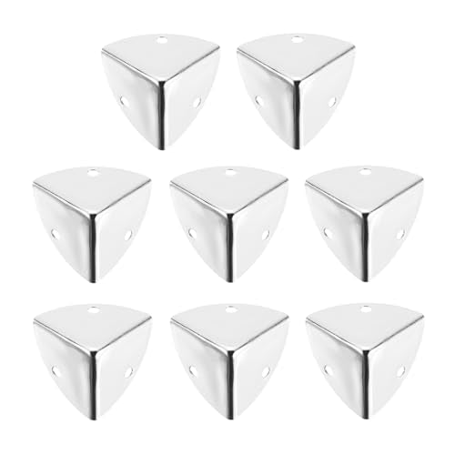 uxcell 8PCS Metal Corner Protector 1.1 x 1.1 x 1.1 Inch Box Edge Guard Protector Zinc Alloy Cabinets Speaker Corners Protector for Furniture Decorative (Silver) - color: Silver Tone, size: 1.1 x 1.1 x 1.1 Inch