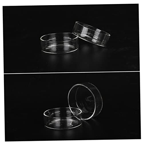 BESPORTBLE 3pcs Round Shrimp Feeder Dish Crystal Transparent Bowl for Aquarium Shrimp and Reptiles Durable Pet Food Bowl Decorative Feeding Container for Fish Tanks - size: Size 1