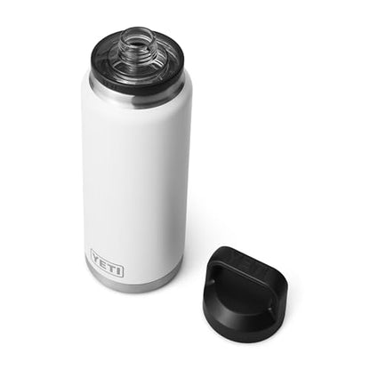 YETI Rambler 36 oz Bottle, Vacuum Insulated, Leakproof, Stainless Steel with Chug Cap - color: White