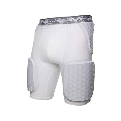 McDavid Padded Compression Shorts Tights with Pads. Hip, Tailbone, Thigh Padding - color: White, size: X-Large