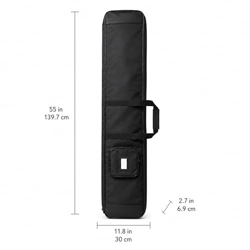 HEMA Sword Bag, 1680D Polyester HEMA Bag for Longsword, Saber, Rapier and Training Weapons, Padded Sword Carrying Case with Shoulder Strap, Black - size: Two Sword Basic