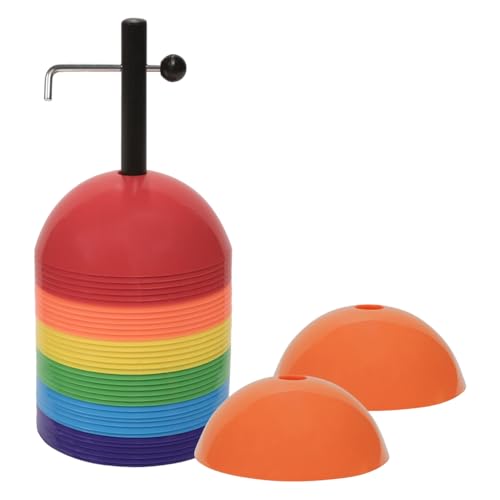 Champion Sports Soft Dome Cone Sets for Athletics and Social Distancing, Assorted Colors