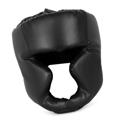 Kickboxing Headgear, PU Leather MMA Sparring Helmet, with Thick Foam Padding, Full Coverage for Boxing, MMA, Martial Arts, Comfortable Adjustable Closure Lock, Holes for Good