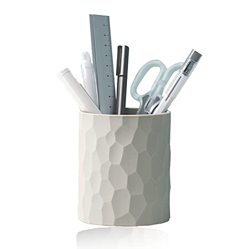 Pen Holder,Nordic Style Silicone Waterproof Pencil Holder for Desk Simple&Modern Minimalist Makeup Organizer Multifunctional Office Supplies for Home,Kids and School(Light grey) - color: Grey
