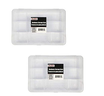 HT Tool Bench Hardware Storage Case with Compartments, Toolbox Organizers and Craft Storage Case, 9 x 6 in. (Set of 2)