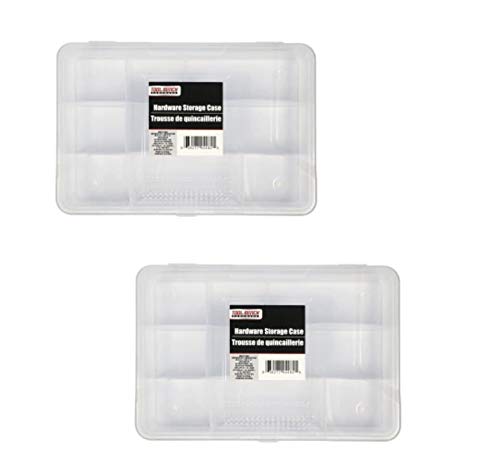 HT Tool Bench Hardware Storage Case with Compartments, Toolbox Organizers and Craft Storage Case, 9 x 6 in. (Set of 2)