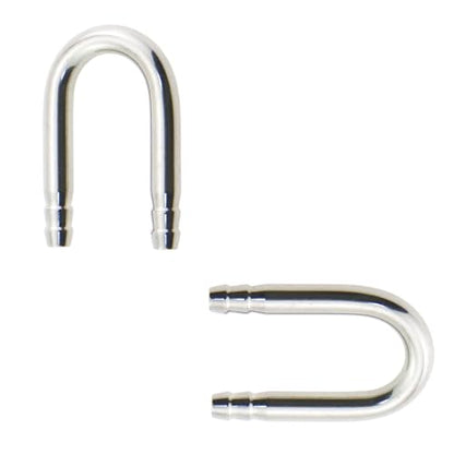 2PCS Stainless Steel Aquarium U Tube Fish Aquarium Air Pump Oxygen System U Tube Connector Aquarium Accessories Suitable for 0.15in/4mm Air Hose