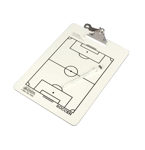 Tandem Sport Soccer Coaches Clipboard - Dry Erase Soccer Coach's Clipboard with Dry Erase Marker - Plan Strategy, Visualize Plays - White Board for Soccer Coaching - Soccer Coaching Supplies