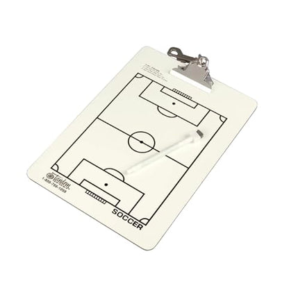 Tandem Sport Soccer Coaches Clipboard - Dry Erase Soccer Coach's Clipboard with Dry Erase Marker - Plan Strategy, Visualize Plays - White Board for Soccer Coaching - Soccer Coaching Supplies