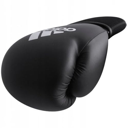 Adidas Boxing Home Training Kit - Pair of Gloves and Mitts 2pc Set for Adult & Kids, for Boxing, Punching Bag, Kickboxing, MMA, and Training, Black White