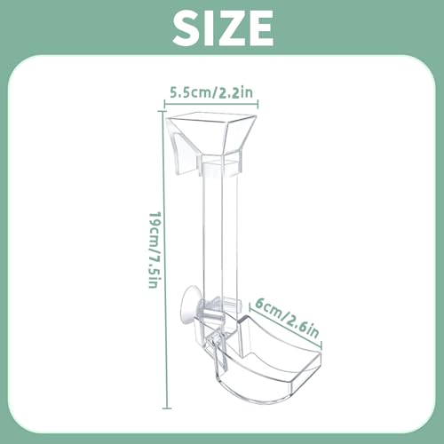 Aquarium Fish Shrimp Feeding Dish Set - Clear Feeder Tube and Dish With Cleaning Brush and Measuring Spoon for Shrimp - Prevents Food Scattering - Supplies for Small Fish