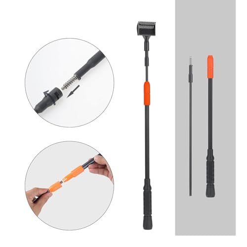 6 in 1 Fish Tank Cleaner Aquarium Cleaning Tool with Long Telescopic Handle, Scraper, Fishing Net, Sponge Cleaning Brush, Sand Rake for Fish Tank Maintenance.