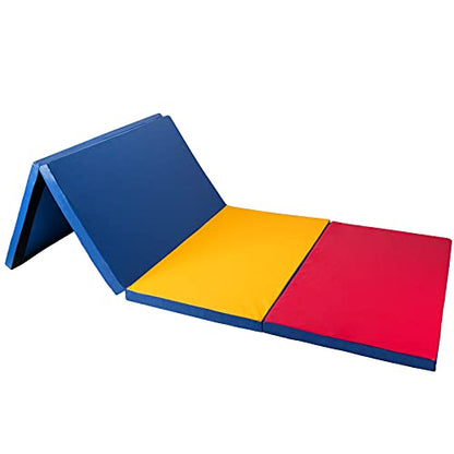 Polar Aurora 4'x8'x2 Thick Folding Gymnastics Exercise Mat Aerobics Stretching Yoga Mats - color: 4 Colors