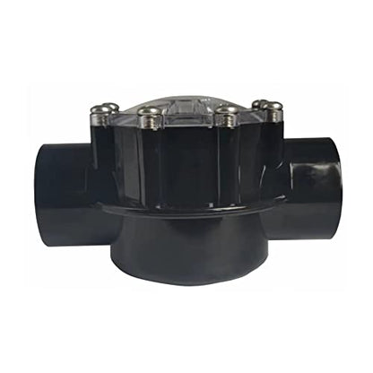 7235 Check Valve 180-Dgree,1-1/2-Inch to 2-Inch Replacement for Pools and Spas Straight Through Flow (Black)