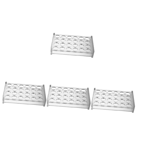 STOBAZA 4pcs -Slot Acrylic Test Tube Holder Stand Preroll Tubes for Laboratory