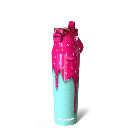 Frost Buddy 32oz Insulated Water Bottle - Straw & Chug Lid - Leak-Proof - color: Berry Blitz, size: 32 Ounces