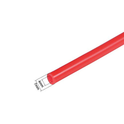 uxcell Silicone Tubing, 5/32"(4mm) ID x 9/32"(7mm) OD 6.6ft Rubber Tube Air Hose Water Pipe for Pump Transfer, Red - color: Red, size: 5/32" x 9/32"-6.6ft