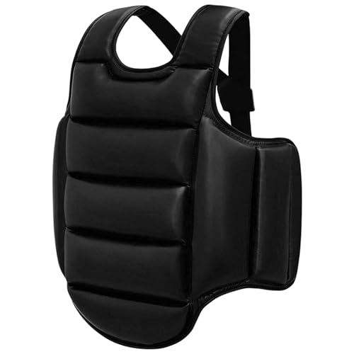 Boxing Body Protector, Reversible Chest Protector, Adjustable Taekwondo Sparring Gear, Sponge Boxing Training Equipment 160-180cm|Chest Rib Guards - color: Black & White