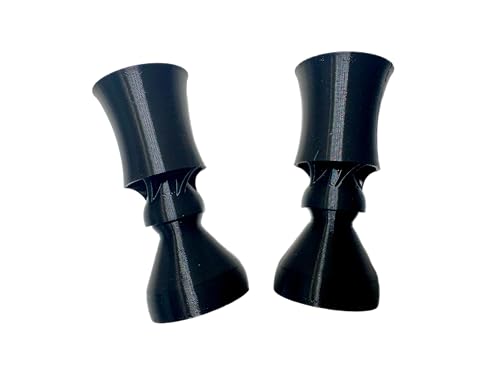Random Flow Generator Nozzles Compatible with Fluval FX2, FX4, FX6, TPU Upgrade Accessory, Black, Set of 2 with Adapters