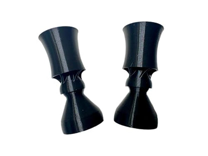 Random Flow Generator Nozzles Compatible with Fluval FX2, FX4, FX6, TPU Upgrade Accessory, Black, Set of 2 with Adapters