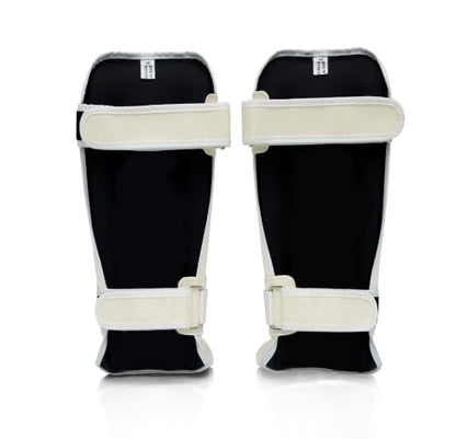 Fairtex SP3 Lightweight Shin Guards, Muay Thai MMA Avoid Shin Splints Gear - color: White, size: Large