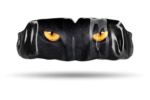Impact Custom Professional MMA/Boxing/Muay Thai Mouthguard with Trim for Gag Reflex - color: Cat Eyes