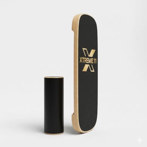 Wooden Balance Board Trainer for Adults – Core Strength & Stability Trainer for Surf, Skateboard & Snowboard Training – Non-Slip Balance Board for Home Gym Fitness