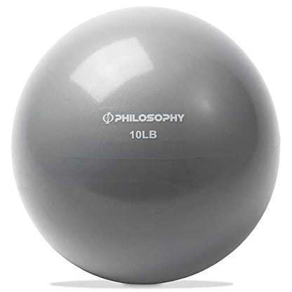 Philosophy Gym Toning Ball - Soft Weighted Mini Medicine Ball - style: 10 LB