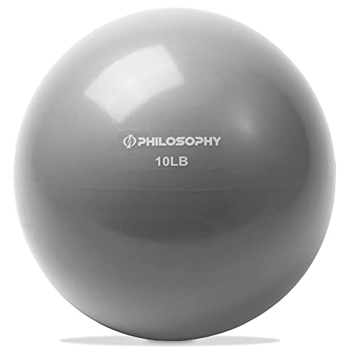 Philosophy Gym Toning Ball - Soft Weighted Mini Medicine Ball - style: 10 LB