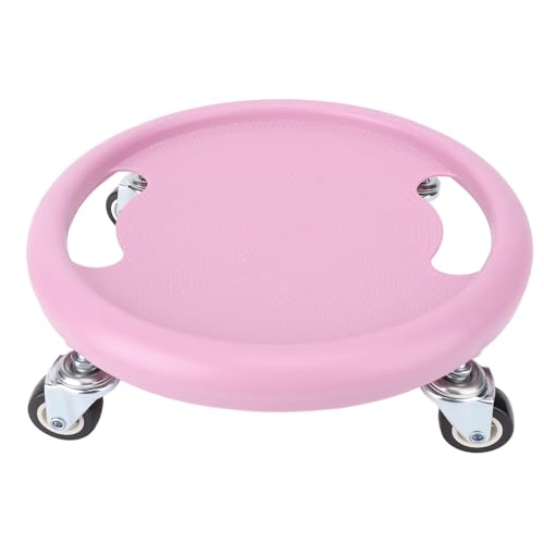 Disc Wheel Roller Trainer, 360 Degree Fitness Roller Sliding Disc with Silent Bearing System, 150kg Capacity, Dual Training Modes for Home Gym Core Strength Balance Workout - color: Pink