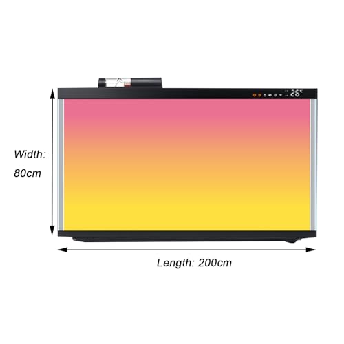 Fish Tank Background Sticker, Easy to Trim Aquarium PVC Film for Custom Fit Glass Tanks,200x80cm - size: 200x80cm