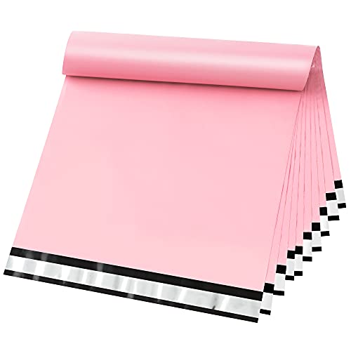 Poly Mailers, 200pc 12x15.5 Inch Shipping Bags, Chic Opaque Packaging Bags for Small Business, Tearproof Mailing Envelopes for Clothing Supplies, Self Seal Mailers Bags Light Pink - color: Light Pink, size: 12x15.5
