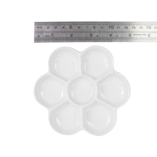 4.53" Hermit Crab Ceramic Food Dish,7 Compartments Ceramic Anti-Turning Food & Water Bowl for Hermit Crab Tarantula Snail - size: 4 inch