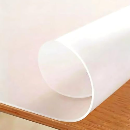 Clear Silicone Table Cover Protector 10" x 85", 1.0mm Thick Waterproof Transparent Protector, Non-Slip Heat Resistant Clea Cover for Coffee Table Hard Floor - size: 10in x 85in