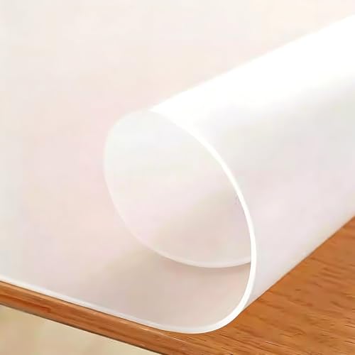 Clear Silicone Table Cover Protector 10" x 85", 1.0mm Thick Waterproof Transparent Protector, Non-Slip Heat Resistant Clea Cover for Coffee Table Hard Floor - size: 10in x 85in