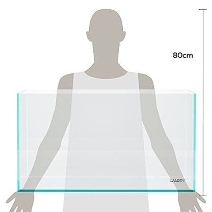90P 44 Gallon Rimless Low Iron Aquarium Tank, W35.4 x D17.7 × H17.7in (90cm x 45cm x 45cm) 10mm Thickness with Black Nano Foam Leveling mat Included - size: 44Gal W35.4×D17.7×H17.7 in(90x45x45cm)