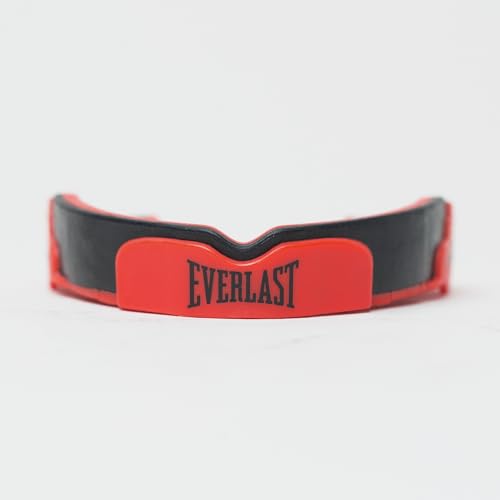Everlast EverGel Single Boxing Mouthguard | MMA, Boil, Bite Fit | Wrestling - color: Red/Black