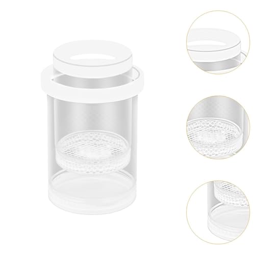 Fish Breeding Box Floating Fish Isolation Container Aquarium Incubator Holder Cylindrical Design Clear Pp Material Suitable for Betta Guppy Clown, White
