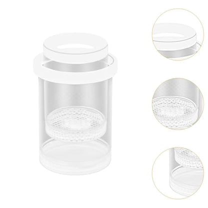 Fish Breeding Box Floating Fish Isolation Container Aquarium Incubator Holder Cylindrical Design Clear Pp Material Suitable for Betta Guppy Clown, White
