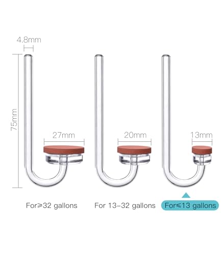 CO2 Diffuser for Aquarium Plant Mini CO2 Atomizer, U-Shaped-S