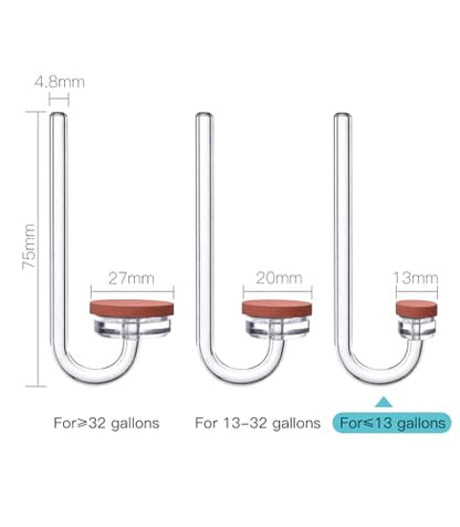 CO2 Diffuser for Aquarium Plant Mini CO2 Atomizer, U-Shaped-S