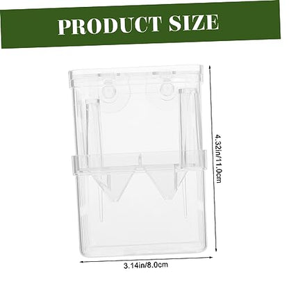 TOYANDONA 4Pcs Fish Breeding Box Aquarium Isolation Container for Safe Hatching and Acclimation Easy Clean Compact with Suction Cups for Betta Guppy and Shrimp