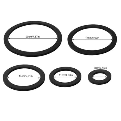 Aquarium Floating Plant Rings, Keep Food Plants in Place, 5 Sizes, Black
