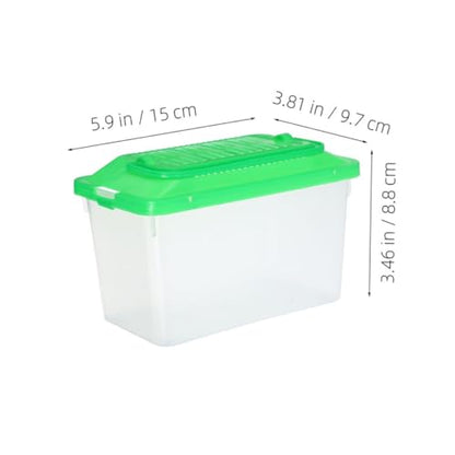 Happyyami 2pcs Portable Fish Container Lid Handheld Critter Carrier for Small Pets Breeding Case for Fish Turtles and Reptiles Easy to Carry Secure Transport Versatile Habitat