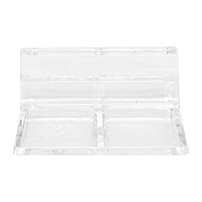 Hffheer 20Pcs Aquarium Glass Cover Clip Acrylic Universal Lid Clips for Rimless Aquariums Clear Color Acrylic Aquarium Glass Cover Holder(10mm)