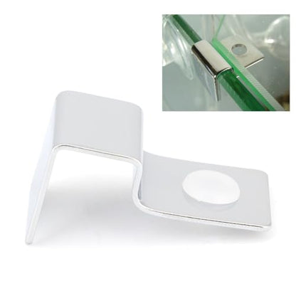 8 Pcs Stainless Steel Aquarium Glass Cover Clips Fish Tank Support Bracket with Plugs Universal Fit Hood Fastener(8mm) - size: 8mm
