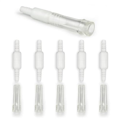 Oxygen Tubing Swivel Connectors, 360° Rotating for Oxygen Cannula, Hose and Tube Connectors, Prevents Tube Tangles, Travel and Home Use, Standard Size - Male/Female (5 Pack)